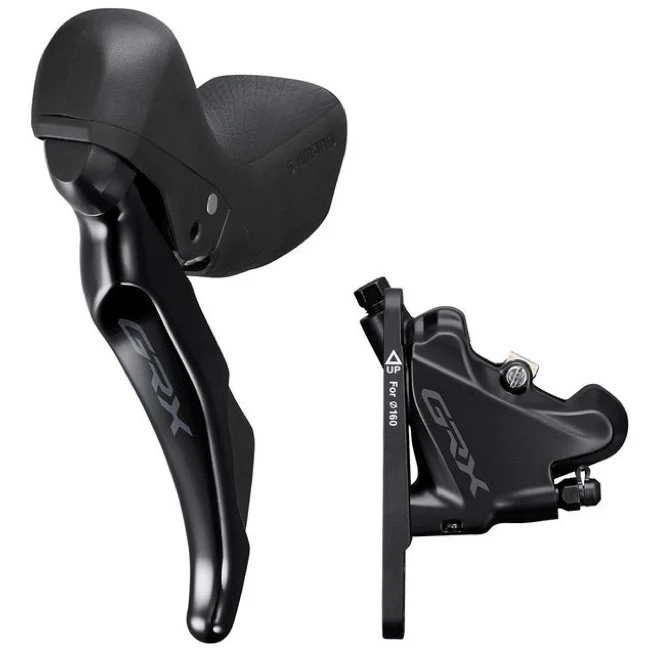 DISC BRAKE ASSEMBLED SET/J-KIT, GRX, ST-RX400(R), BR-RX400(R) FOR 25MM MOUNT, RESIN(W/FIN), SM-BH90 BLACK