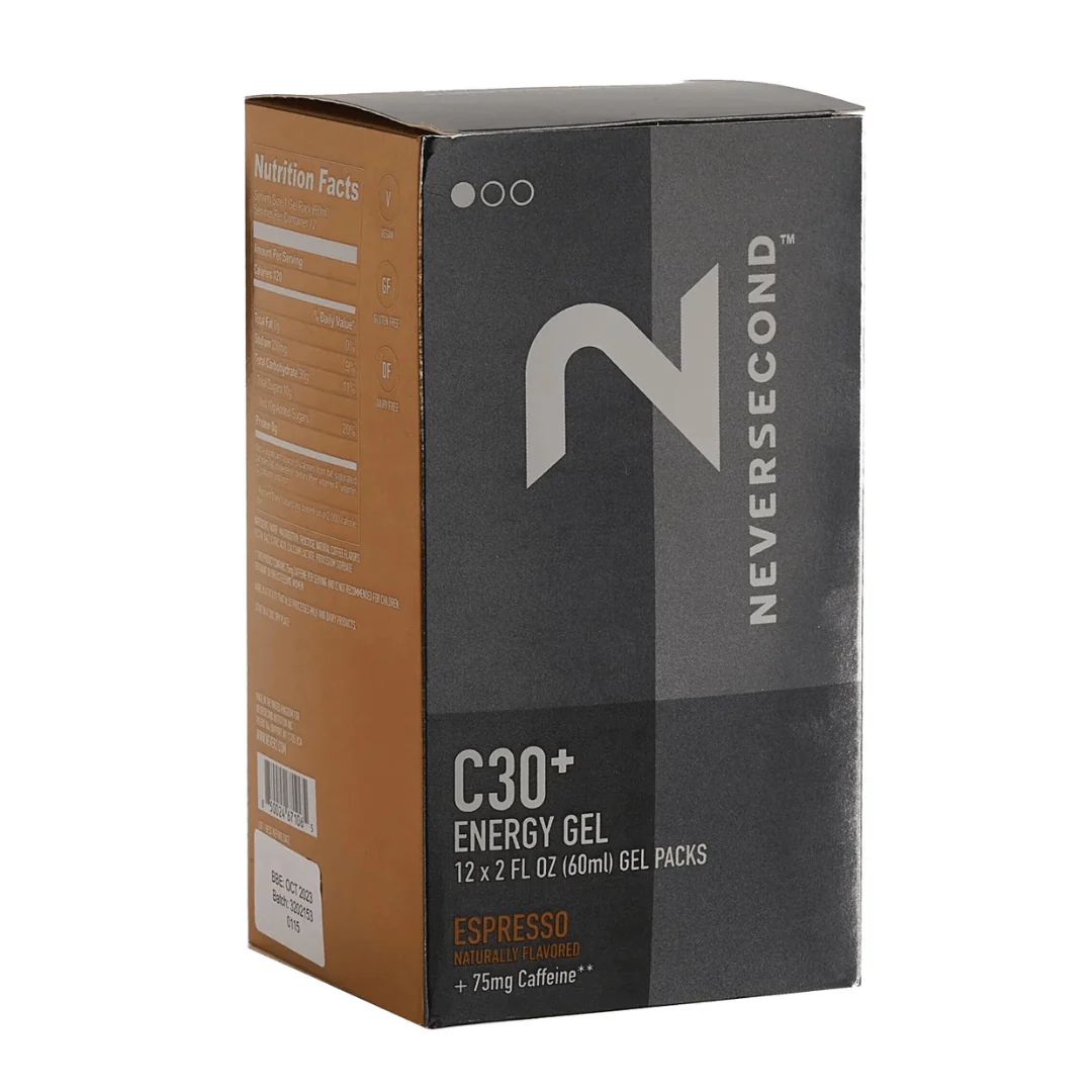Neversecond C30+ Energy Gel Box of 12