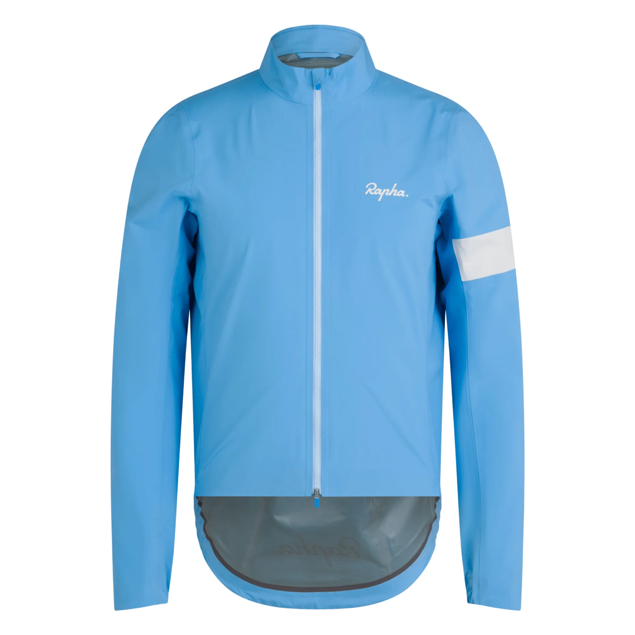 Open Box - Rapha Men's Core Rain Jacket Cornflower/White L (Small hole in left outer arm)